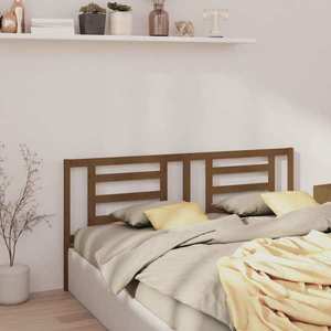 vidaXL Tăblie de pat, maro miere, 166x4x100 cm, lemn masiv de pin imagine