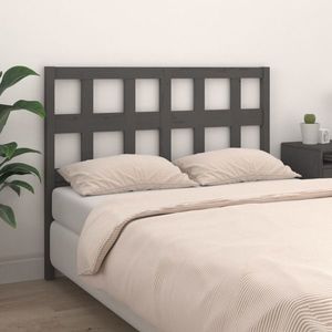 vidaXL Tăblie de pat, gri, 145, 5x4x100 cm, lemn masiv de pin imagine