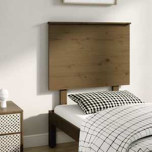 vidaXL Tăblie de pat, maro miere, 79x6x82, 5 cm, lemn masiv de pin imagine