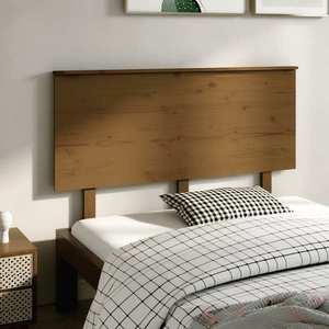 vidaXL Tăblie de pat, maro miere, 139x6x82, 5 cm, lemn masiv de pin imagine