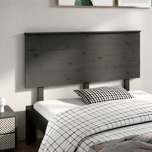 vidaXL Tăblie de pat, gri, 144x6x82, 5 cm, lemn masiv de pin imagine