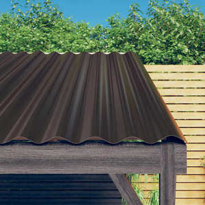 vidaXL Panouri de acoperiș 12 buc. oțel vopsit maro 100x36 cm imagine