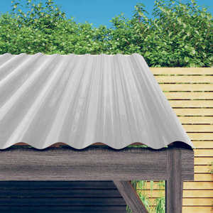 vidaXL Panouri de acoperiș, 12 buc., oțel vopsit, argintiu, 100x36 cm imagine