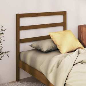vidaXL Tăblie de pat, maro miere, 81x4x100 cm, lemn masiv de pin imagine
