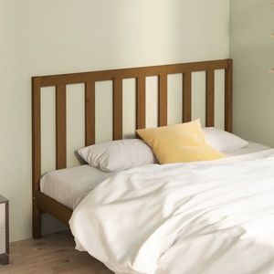vidaXL Tăblie de pat, maro miere, 146x4x100 cm, lemn masiv de pin imagine