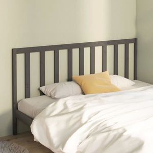 vidaXL Tăblie de pat, gri, 206x4x100 cm, lemn masiv de pin imagine
