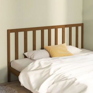 vidaXL Tăblie de pat, maro miere, 206x4x100 cm, lemn masiv de pin imagine