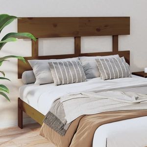 vidaXL Tăblie de pat, maro miere, 124x3x81 cm, lemn masiv de pin imagine