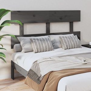 vidaXL Tăblie de pat, gri, 124x3x81 cm, lemn masiv de pin imagine