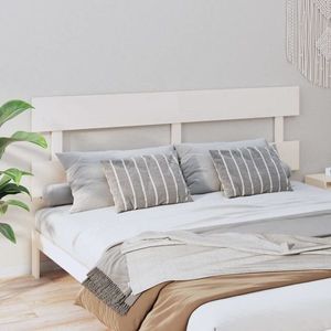 vidaXL Tăblie de pat, alb, 204x3x81 cm, lemn masiv de pin imagine