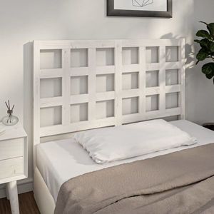 vidaXL Tăblie de pat, alb, 125, 5x4x100 cm, lemn masiv de pin imagine