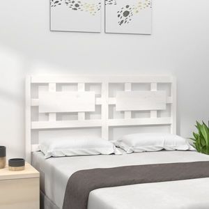 vidaXL Tăblie de pat, alb, 145, 5x4x100 cm, lemn masiv de pin imagine