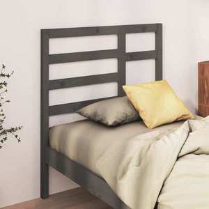 vidaXL Tăblie de pat, gri, 106x4x104 cm, lemn masiv de pin imagine