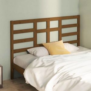 vidaXL Tăblie de pat, maro miere, 141x4x104 cm, lemn masiv de pin imagine