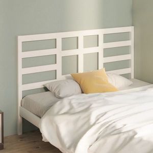 vidaXL Tăblie de pat, alb, 166x4x104 cm, lemn masiv de pin imagine