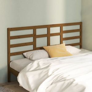 vidaXL Tăblie de pat, maro miere, 186x4x104 cm, lemn masiv de pin imagine