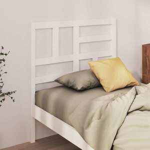 vidaXL Tăblie de pat, alb, 96x4x104 cm, lemn masiv de pin imagine