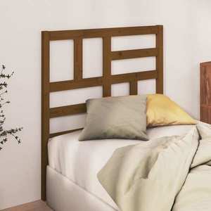 vidaXL Tăblie de pat, maro miere, 106x4x104 cm, lemn masiv de pin imagine