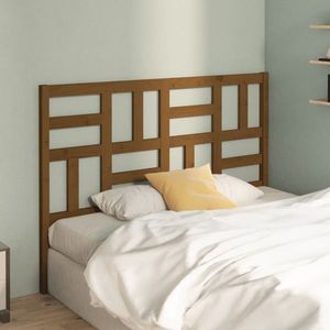 vidaXL Tăblie de pat, maro miere, 126x4x104 cm, lemn masiv de pin imagine