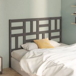 vidaXL Tăblie de pat, gri, 126x4x104 cm, lemn masiv de pin imagine