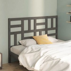 vidaXL Tăblie de pat, gri, 166x4x104 cm, lemn masiv de pin imagine