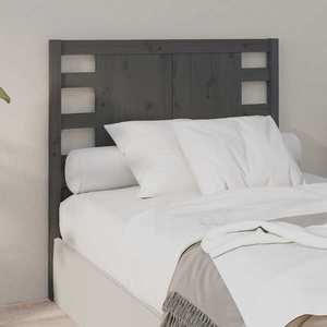 vidaXL Tăblie de pat, gri, 81x4x100 cm, lemn masiv de pin imagine