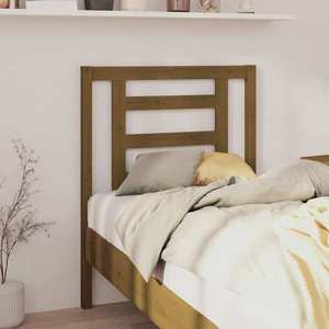 vidaXL Tăblie de pat, maro miere, 81x4x100 cm, lemn masiv de pin imagine