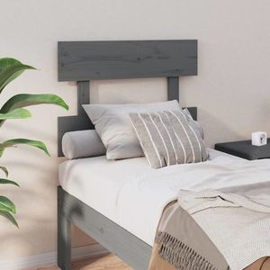 vidaXL Tăblie de pat, gri, 93, 5x3x81 cm, lemn masiv de pin imagine