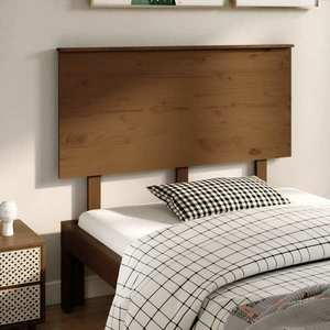 vidaXL Tăblie de pat, maro miere, 124x6x82, 5 cm, lemn masiv de pin imagine