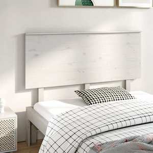 vidaXL Tăblie de pat, alb, 144x6x82, 5 cm, lemn masiv de pin imagine