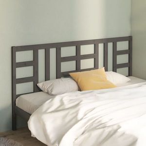 vidaXL Tăblie de pat, gri, 206x4x100 cm, lemn masiv de pin imagine