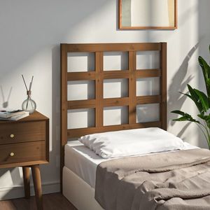vidaXL Tăblie de pat, maro miere, 80, 5x4x100 cm, lemn masiv de pin imagine