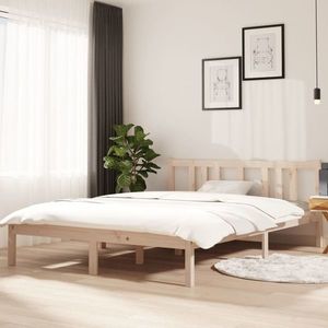 vidaXL Cadru de pat, 140x200 cm, lemn masiv de stejar imagine