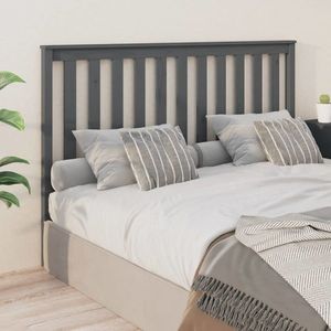 vidaXL Tăblie de pat, gri, 166x6x101 cm, lemn masiv de pin imagine