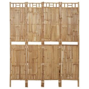 vidaXL Paravan de cameră cu 4 panouri, 160 x 180 cm, bambus imagine