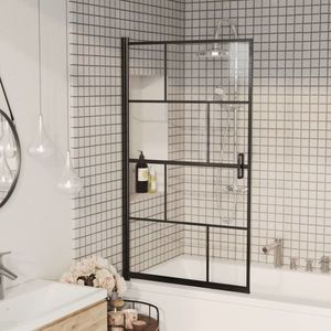 vidaXL Cabină de duș, negru, 80x140 cm, ESG imagine