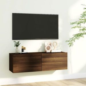 vidaXL Comodă TV de perete, stejar maro, 100x30x30 cm, lemn prelucrat imagine