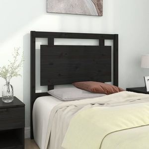 vidaXL Tăblie de pat, negru, 95, 5x4x100 cm, lemn masiv de pin imagine