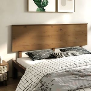 vidaXL Tăblie de pat, maro miere, 204x6x82, 5 cm, lemn masiv de pin imagine