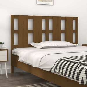 vidaXL Tăblie de pat, maro miere, 140, 5x4x100 cm, lemn masiv de pin imagine