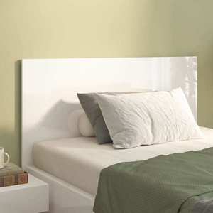 vidaXL Tăblie de pat, alb extralucios, 120x1, 5x80 cm, lemn prelucrat imagine