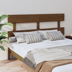vidaXL Tăblie de pat, maro miere, 154x3x81 cm, lemn masiv de pin imagine