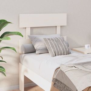 vidaXL Tăblie de pat, alb, 103, 5x3x81 cm, lemn masiv de pin imagine