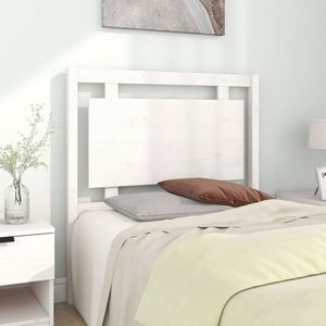 vidaXL Tăblie de pat, alb, 95, 5x4x100 cm, lemn masiv de pin imagine