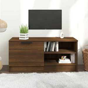 vidaXL Comodă TV, stejar maro, 80x35x36, 5 cm, lemn prelucrat imagine