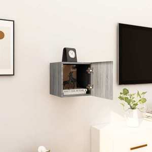 vidaXL Dulapuri TV montaj pe perete, sonoma gri, 30, 5x30x30 cm imagine