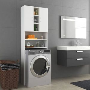 vidaXL Dulap mașina de spălat, alb, 64x25, 5x190 cm imagine