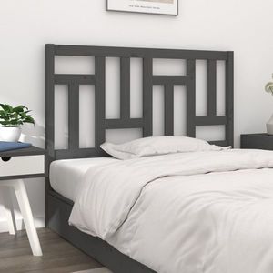 vidaXL Tăblie de pat, gri, 125, 5x4x100 cm, lemn masiv de pin imagine