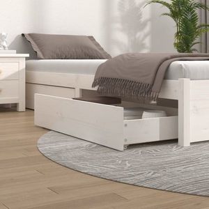 vidaXL Sertare pentru pat, 4 buc., alb, lemn masiv de pin imagine