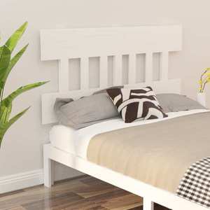 vidaXL Tăblie de pat, alb, 153, 5x3x81 cm, lemn masiv de pin imagine
